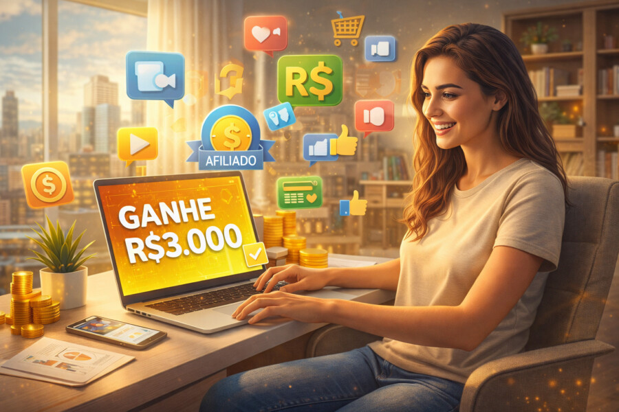 Trabalhando de casa e conquistando R$3.000